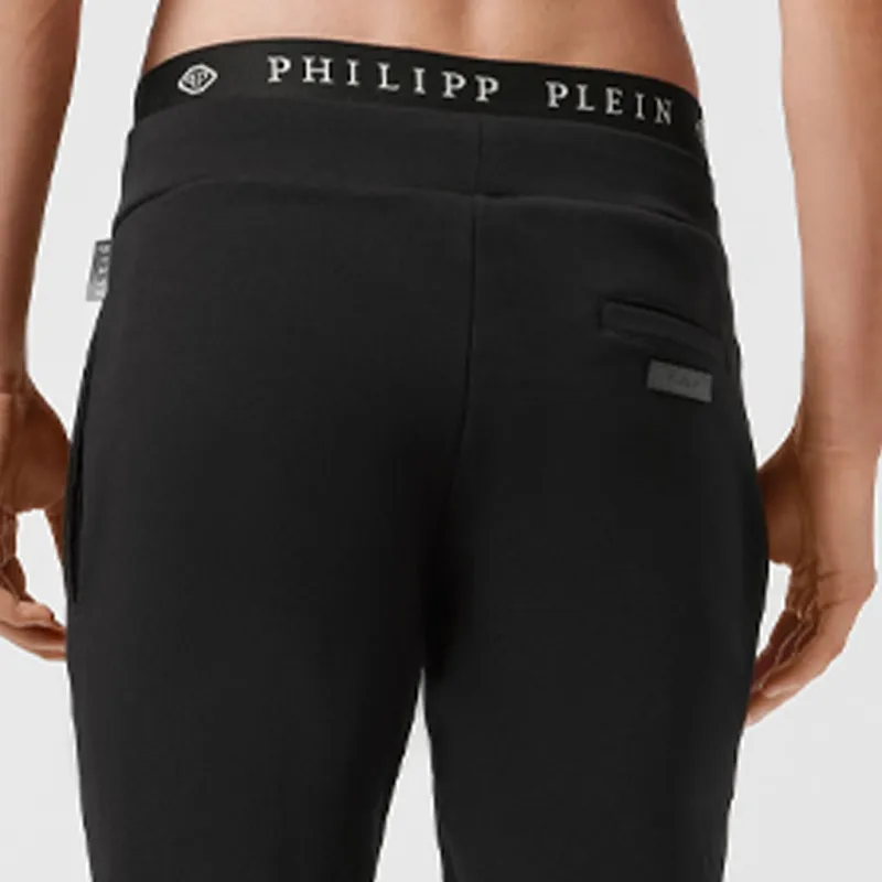 PHILIPP PLEIN Knitted Sports Pants Men's Black-5