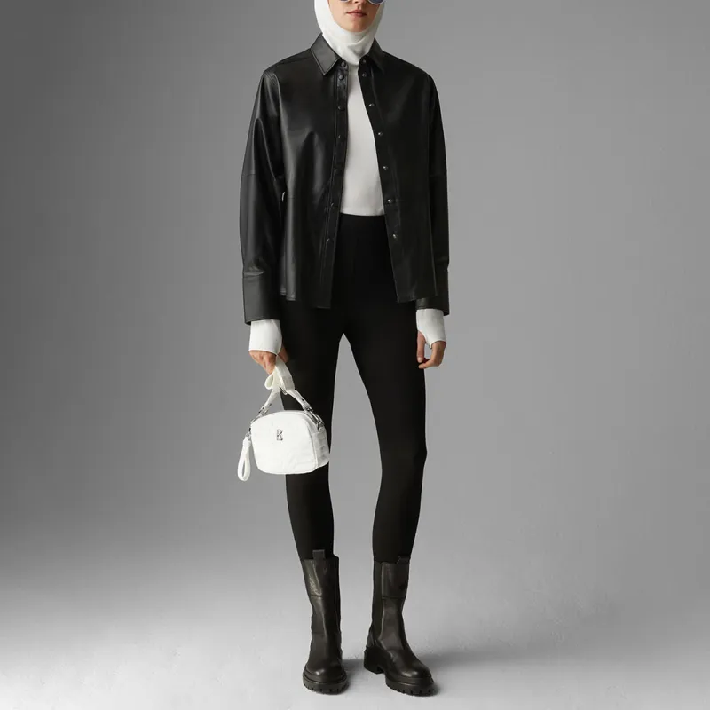 BOGNER FW22 Leather Jacket Unisex Black W026-3