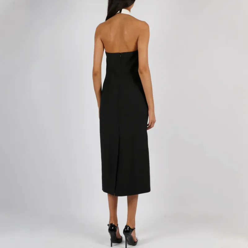 Valentino Open Back Sleeveless Midi Dress-2