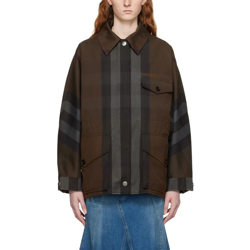 Burberry Check Drawstring Waist Field Jacket-2