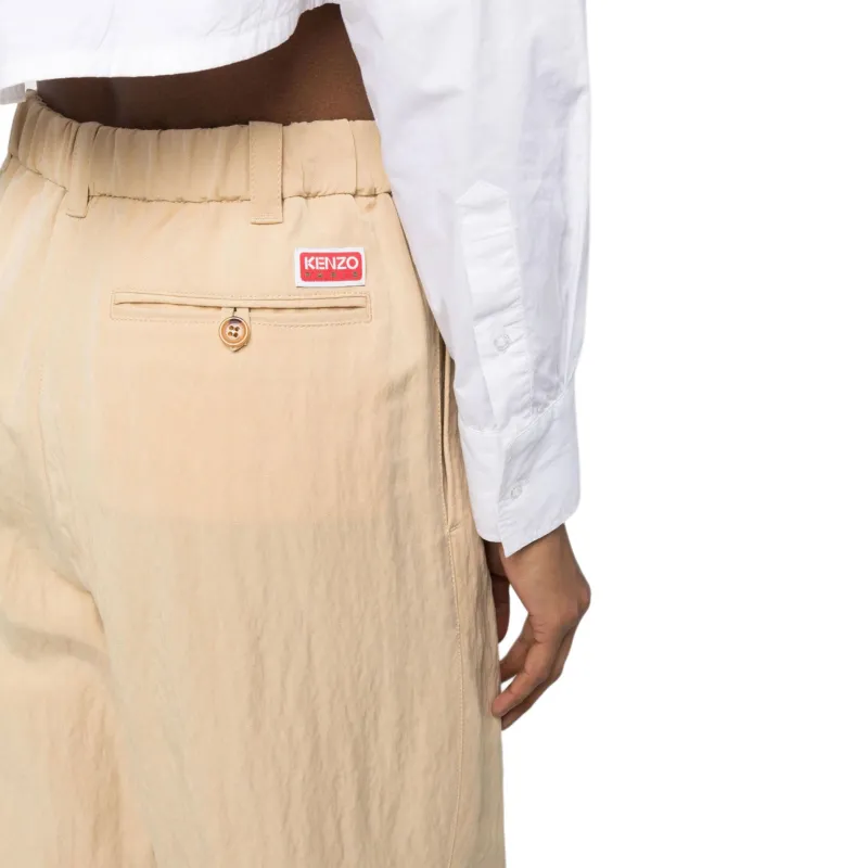 KENZO Tailored Elasticated Trousers 'Beige'-6