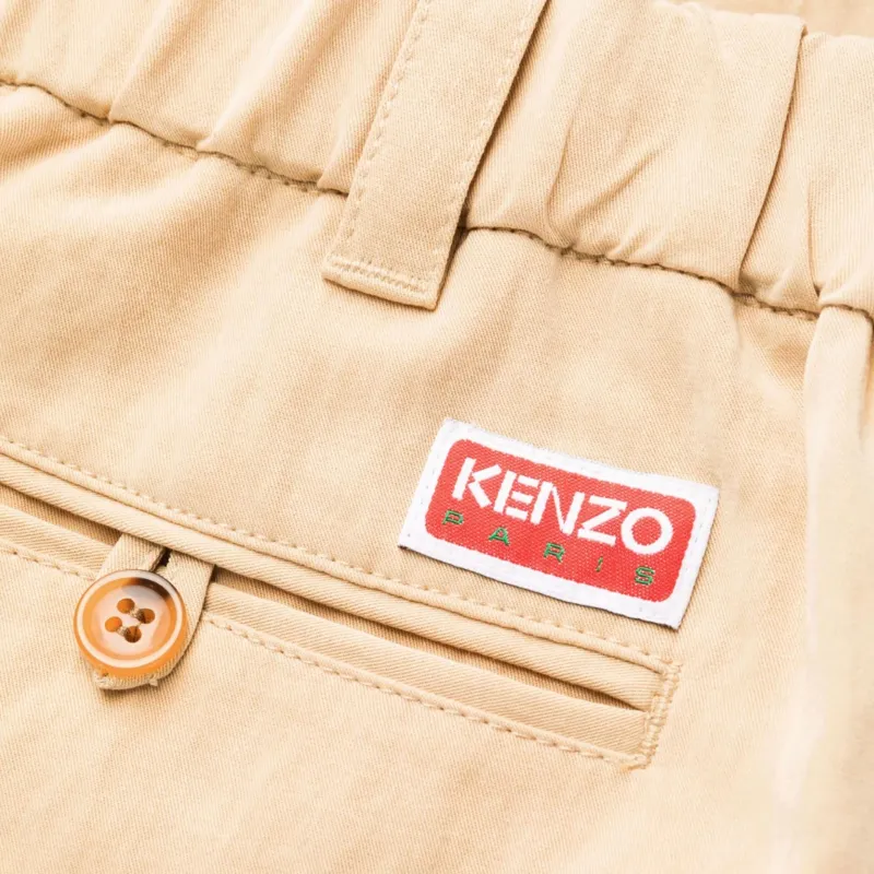 KENZO Tailored Elasticated Trousers 'Beige'-5