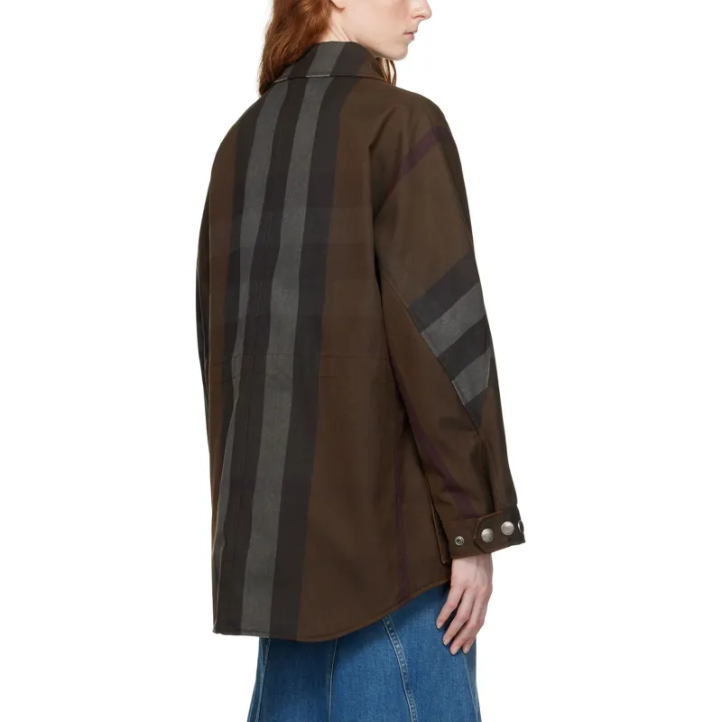 Burberry Check Drawstring Waist Field Jacket-3