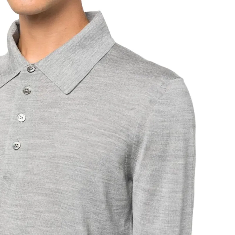 TOM FORD Long Sleeved Knitted Polo Shirt-5