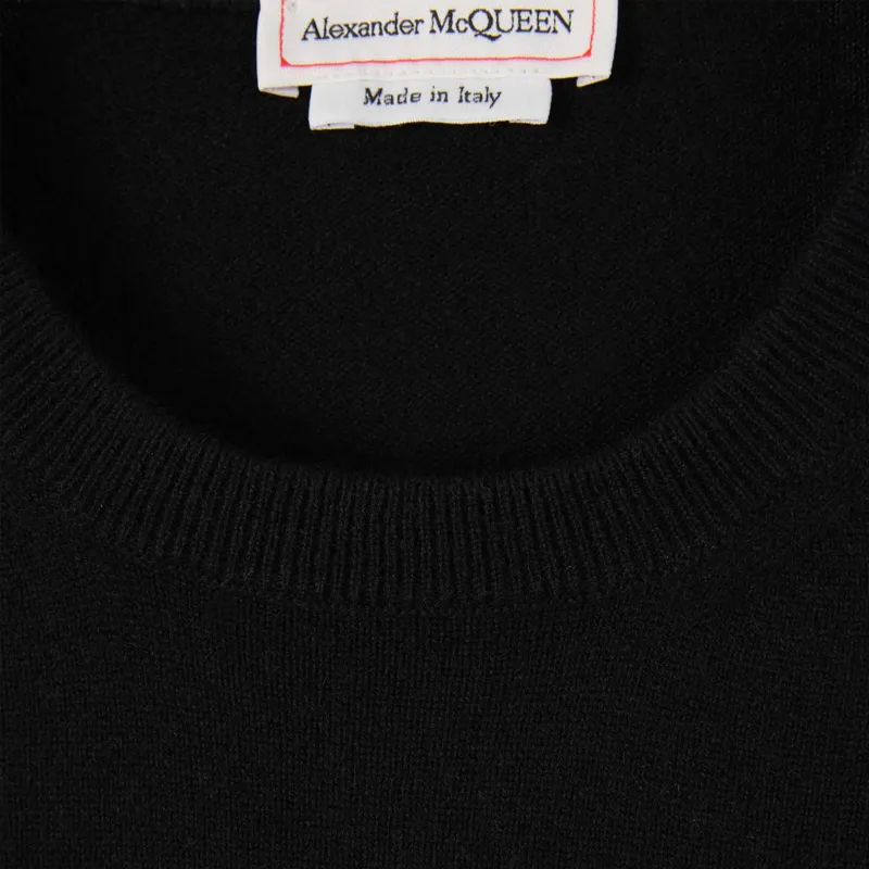 Alexander McQueen Logo Embroidered Crewneck Jumper-5