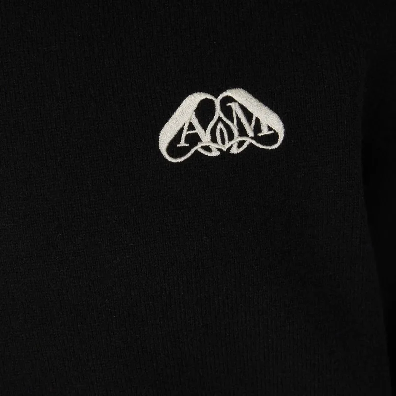 Alexander McQueen Logo Embroidered Crewneck Jumper-6