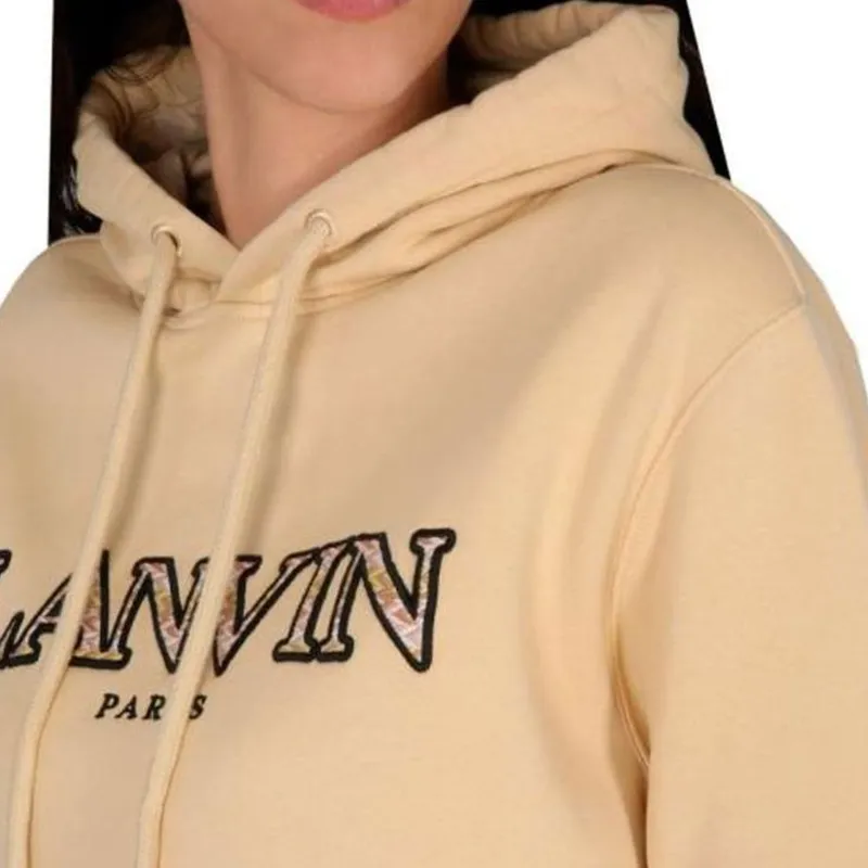 Lanvin Curb Emb Hoodie 'Sand'-4