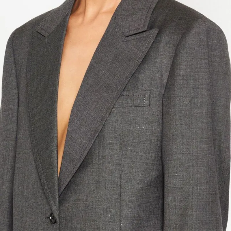 MIU MIU Grisaille Single breasted Blazer-4
