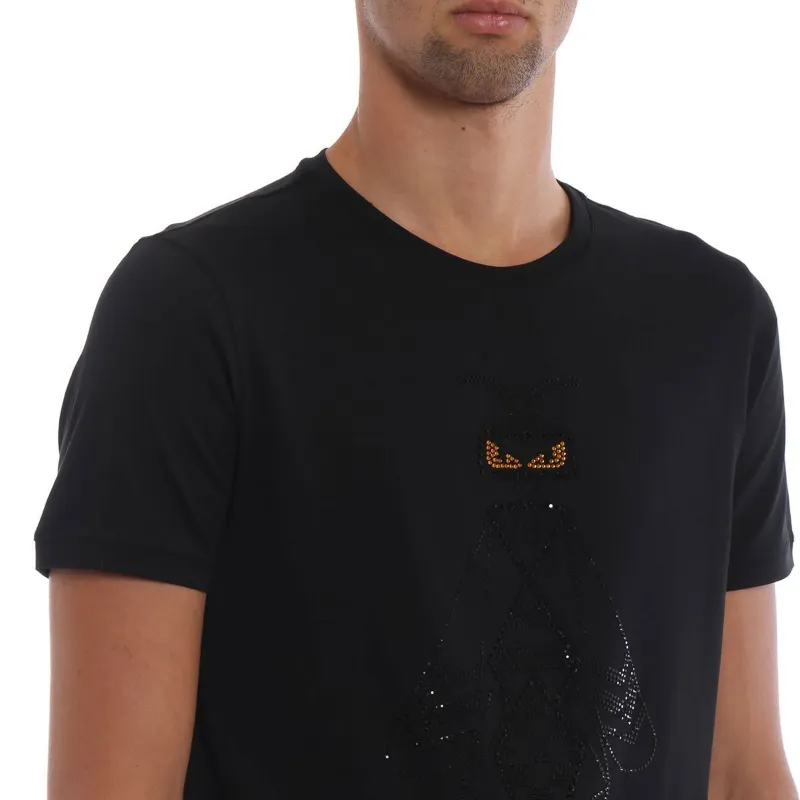 FENDI T Shirts Men Black-4