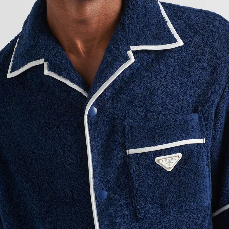 PRADA SS24 Shirt Men's Marine Blue-4