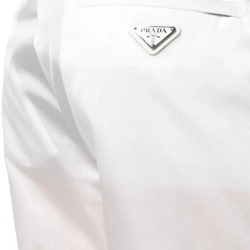 PRADA Knitted Sports Pants Men's White-4