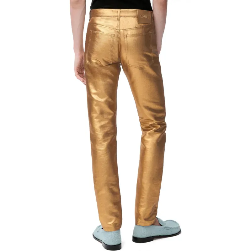 LOEWE SS25 Casual Pants Men's Gold-3