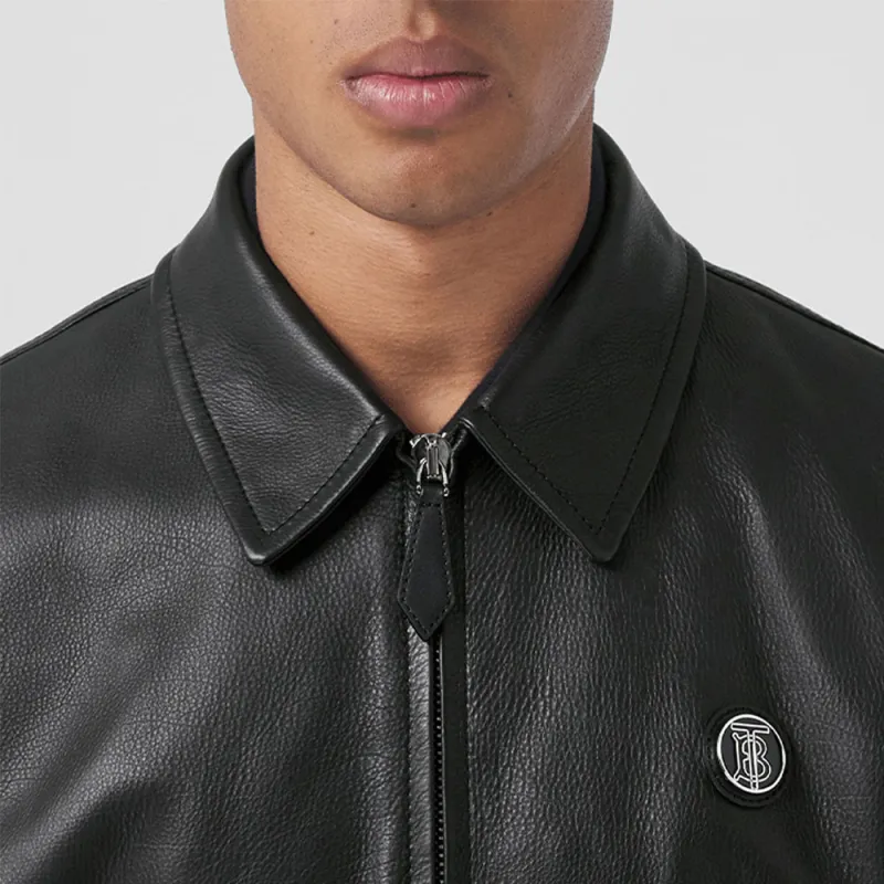 Burberry SS22 Leather Jackets Coats Men's Black-5