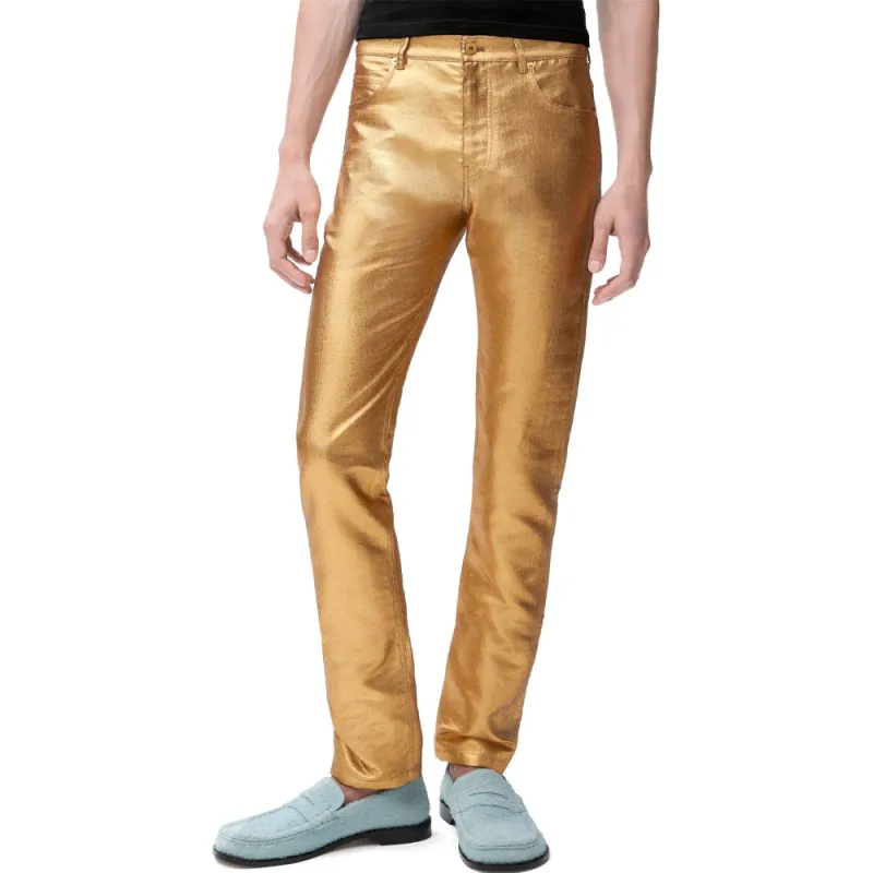 LOEWE SS25 Casual Pants Men's Gold-2