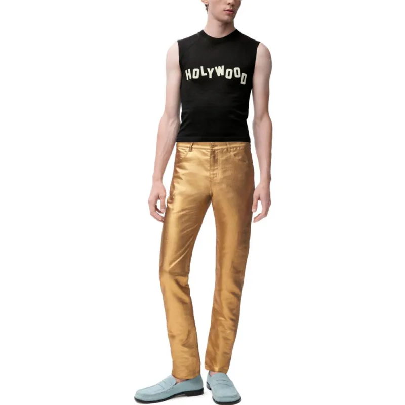 LOEWE SS25 Casual Pants Men's Gold-1