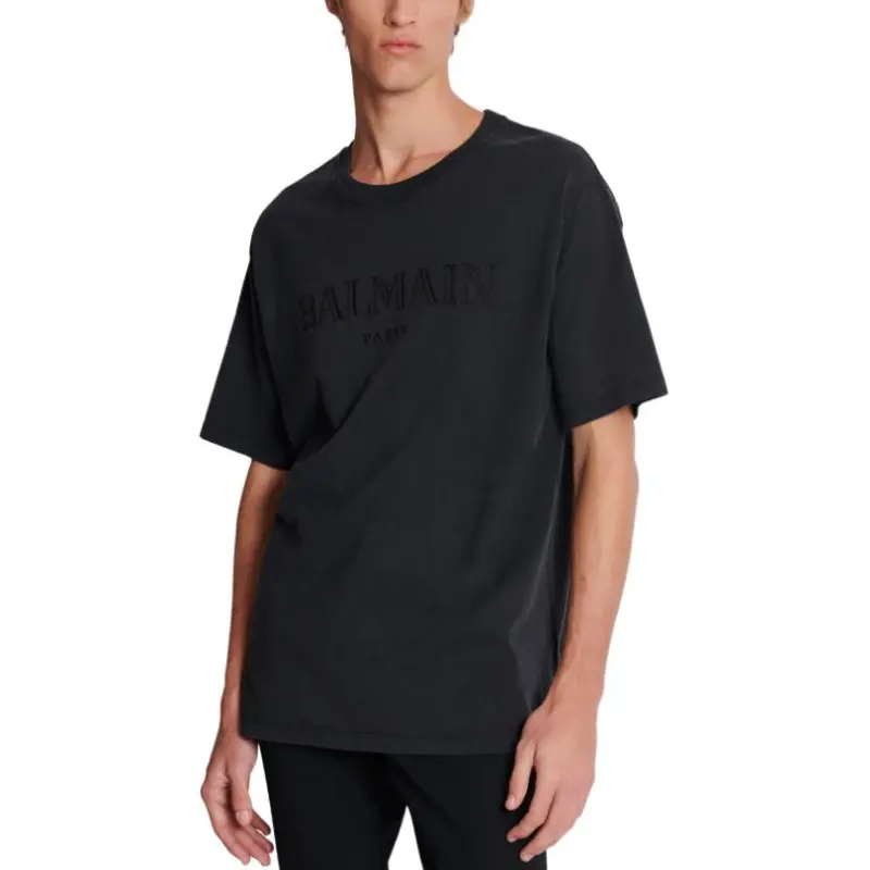 BALMAIN Vintage Logo Embroidered T Shirt-2