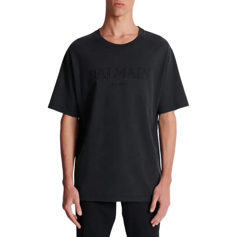 BALMAIN Vintage Logo Embroidered T Shirt-1