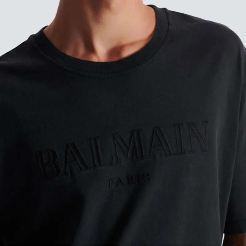 BALMAIN Vintage Logo Embroidered T Shirt-6