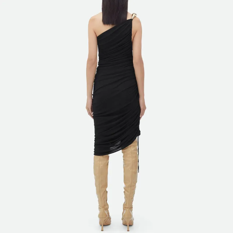 Bottega Veneta One-Shoulder Midi Dress-4