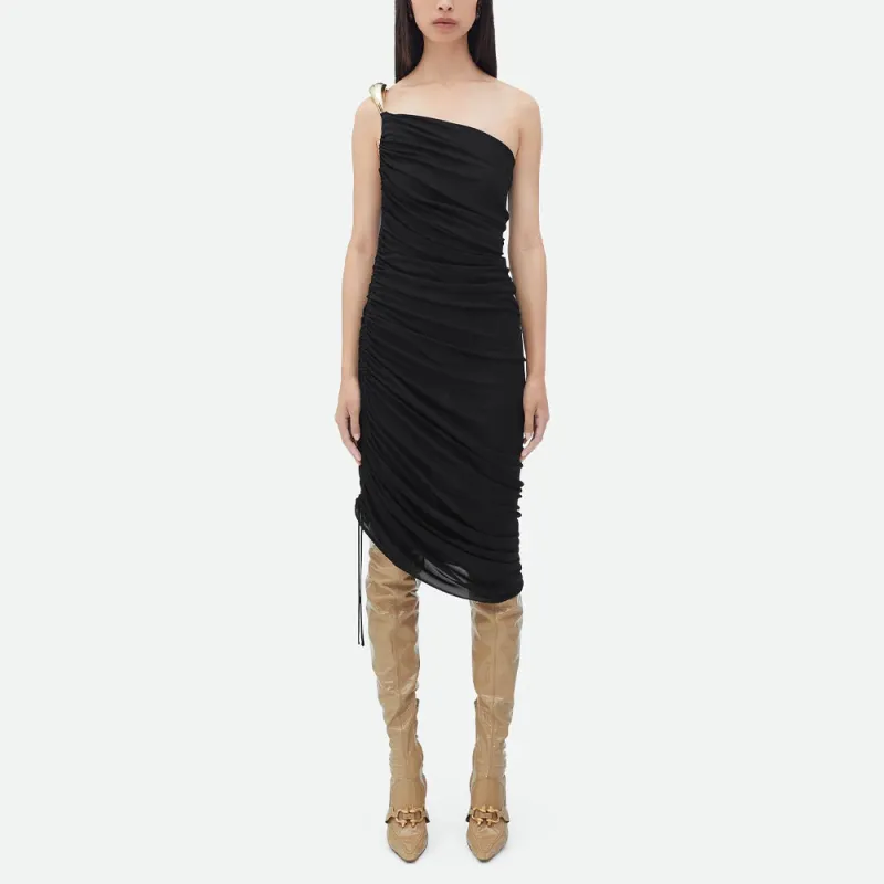 Bottega Veneta One-Shoulder Midi Dress-2