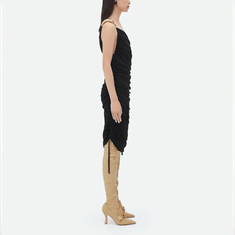 Bottega Veneta One-Shoulder Midi Dress-3