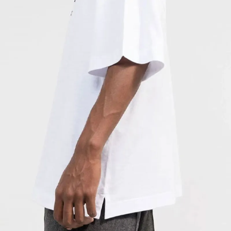 Alexander McQueen Logo Letter Print Crew Neck Short Sleeved T Shirt Men's White-6