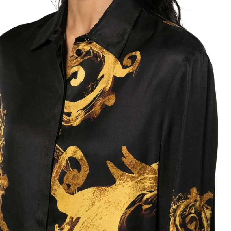 VERSACE JEANS COUTURE Chain Couture print Satin Shirt-5
