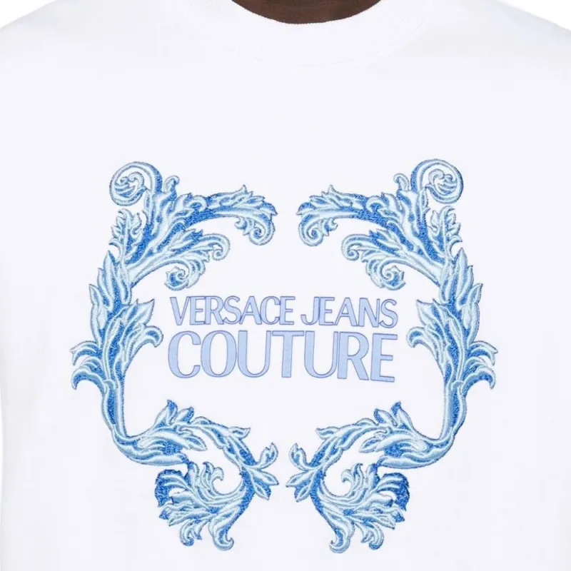 VERSACE Logo print Cotton Sweatshirt-6