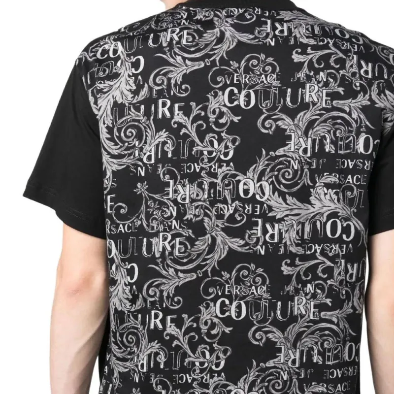 VERSACE JEANS COUTURE T Shirt Men's Black Gray-5