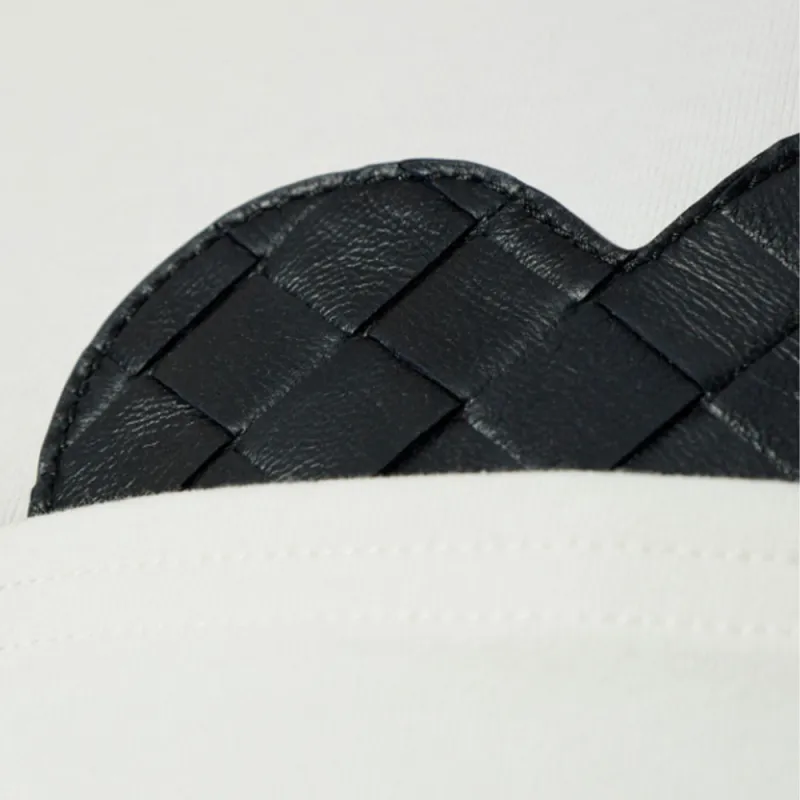 Bottega Veneta Heart Detailed Cropped T Shirt-6