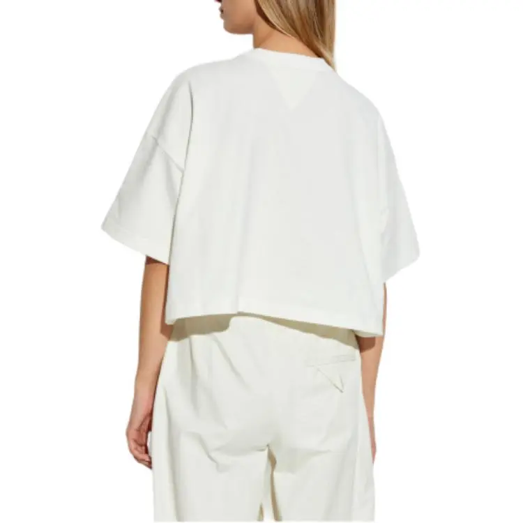 Bottega Veneta Heart Detailed Cropped T Shirt-3