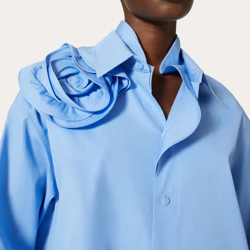 Valentino Buttoned Long-Sleeved Poplin Shirt-4