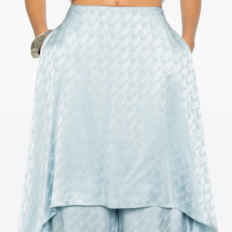 FENDI Jacquard-logo Trousers-1