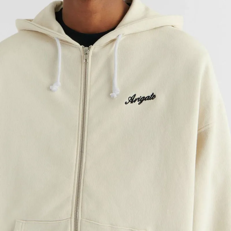 Axel Arigato Honor Zip Up Hoodie Jackets & Coats Men's Light Beige-1