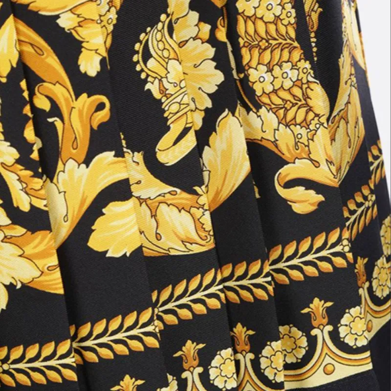 VERSACE Baroque Printed High Waist Skirt-6