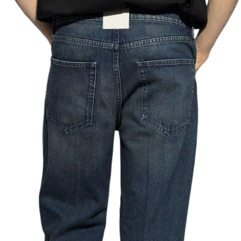 Lanvin Logo patch Cotton Jeans-5