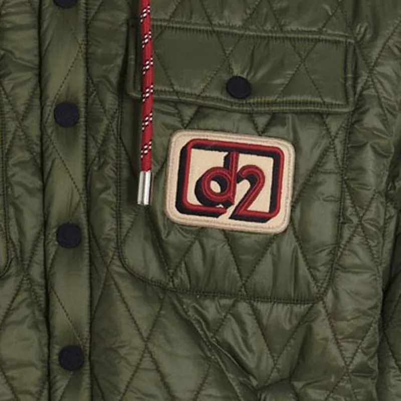 DSQUARED 2 Logo Patch Drawstring Hooded Jacket-6