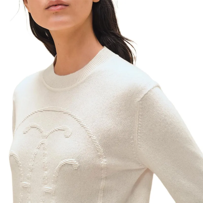 HERMES FW24 Cashmere Sweater Women's White-3