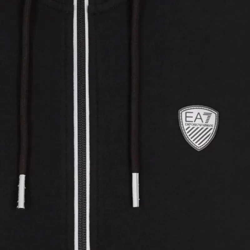 EMPORIO ARMANI Logo Patch Zip Up Hoodie-5