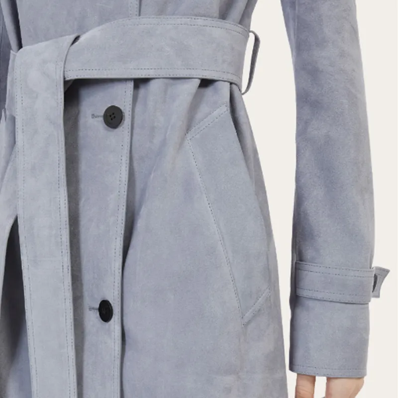 Ferragamo Belted Suede Coat-2