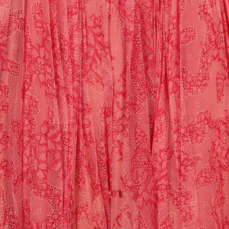 Burberry Long Sleeved Dress Women's Rose Red-5