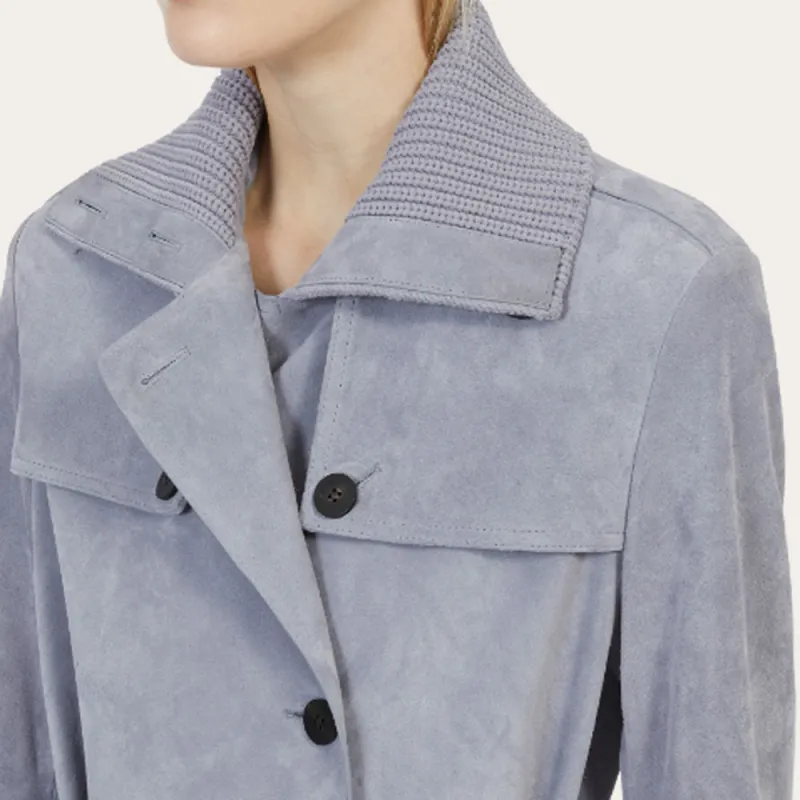 Ferragamo Belted Suede Coat-1