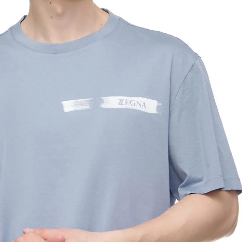 Zzegna T Shirts Men Blue-5