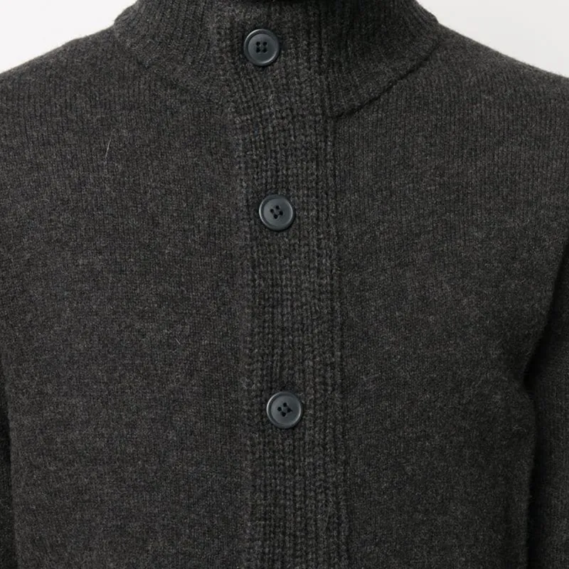 BARBOUR Logo Patch Button-Up Cardigan-4