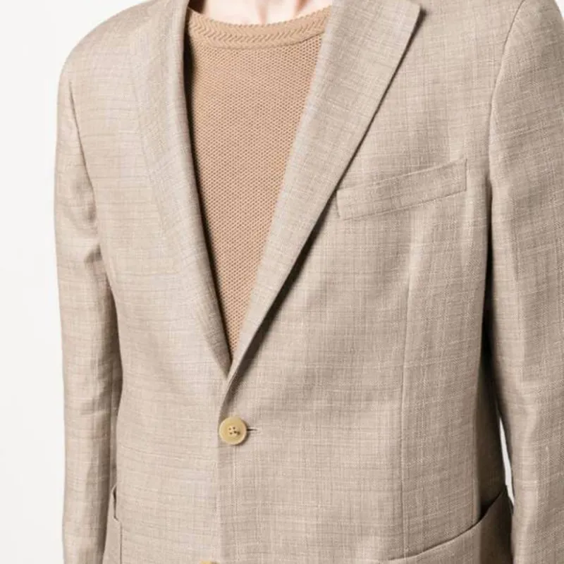 Zzegna SS23 Business Suits Coats Men's Beige-5