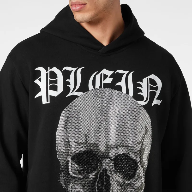 PHILIPP PLEIN Skull print Rhinestone embellished Hoodie-3