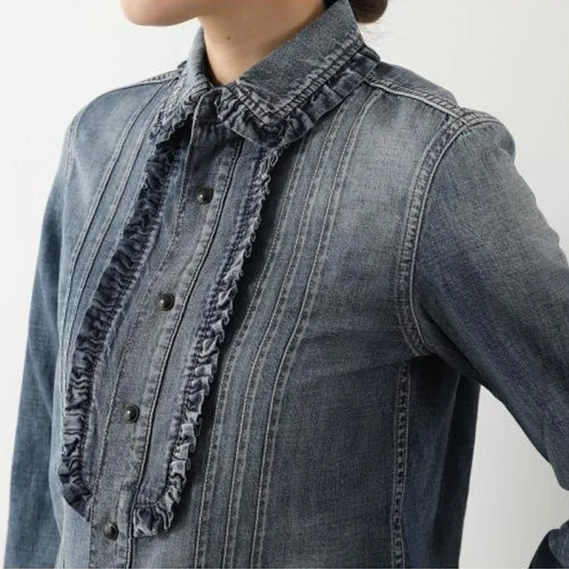 SAINT LAURENT Shirt Women's Vintage Blue-5