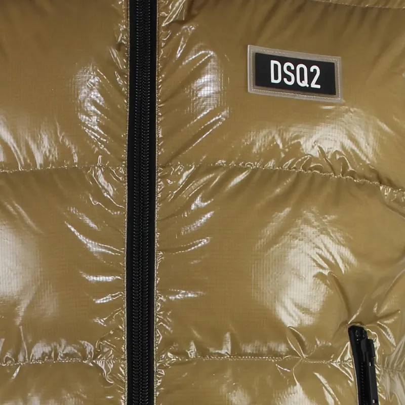 DSQUARED 2 Logo Patch Zipped Padded Gilet-5