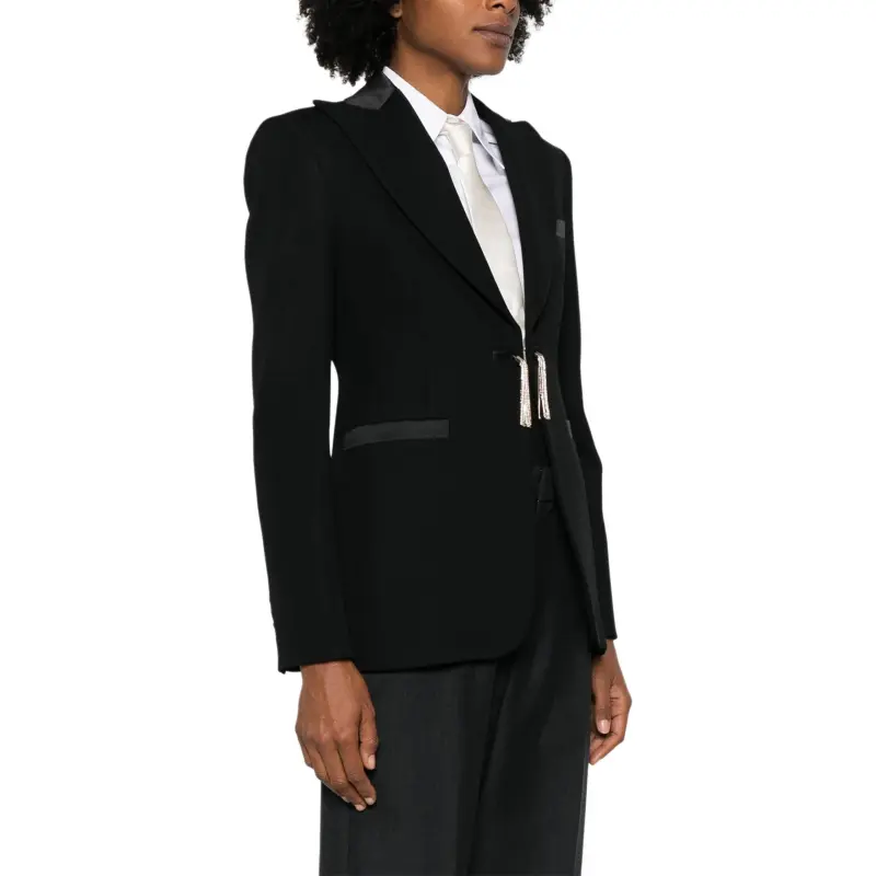MaxMara Tassel Detailed Straight Hem Jacket-3
