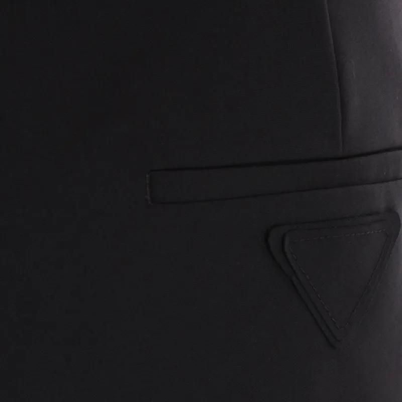 PRADA Logo Patch Tailored Trousers-5